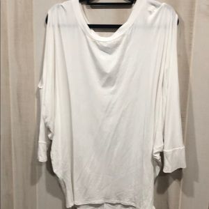 Long dolman sleeve cold shoulder  top